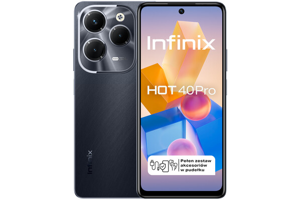 Smartfon Infinix Hot 40 Pro czarny 6.78" 8GB/256GB