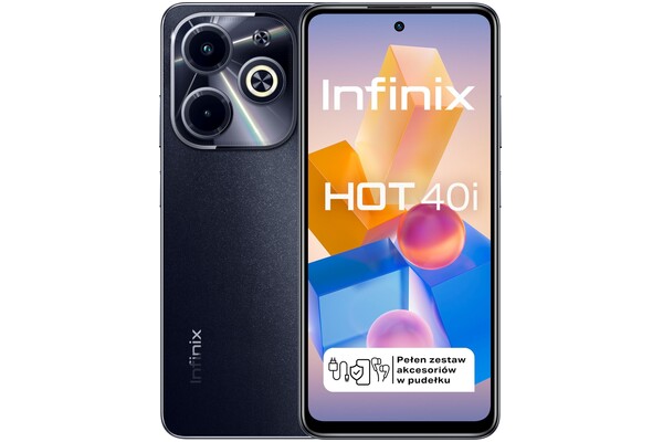 Smartfon Infinix Hot 40i czarny 6.56" 4GB/128GB