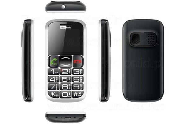Smartfon MaxCom czarno-srebrny 1.8" poniżej 0.1GB/poniżej 0.5GB