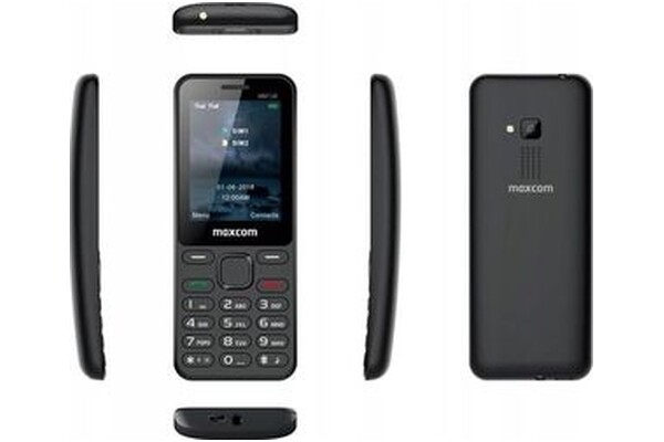 Smartfon MaxCom czarny 2.4" poniżej 0.1GB/poniżej 0.5GB