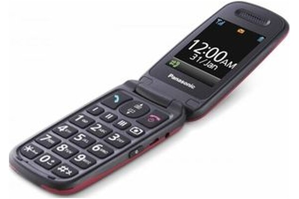 Smartfon Panasonic czarno-czerwony 2.4" poniżej 0.1GB/poniżej 0.5GB