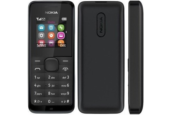 Smartfon NOKIA 105 czarny 1.44" poniżej 0.5GB