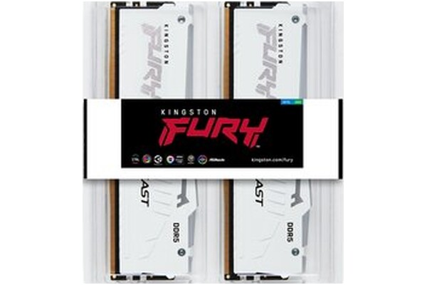 Pamięć RAM Kingston Fury White Beast RGB 128GB DDR5 5600MHz 1.25V