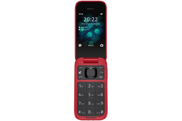 Smartfon NOKIA 2660 czerwony 1.77" poniżej 0.5GB