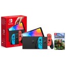 Konsola Nintendo Switch OLED 64GB Czerwono-niebieski + Minecraft