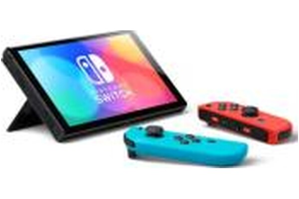 Konsola Nintendo Switch OLED 64GB Czerwono-niebieski + Minecraft