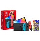 Konsola Nintendo Switch OLED 64GB Czerwono-niebieski + Splatoon 3