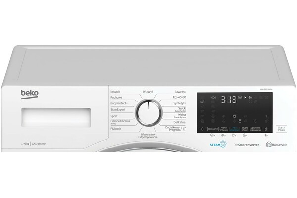 Pralka Beko MWUE6536CW SteamCure 6.0kg 1000obr./min