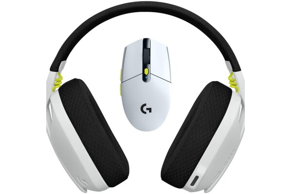 Słuchawki Logitech G435 Nauszne Bezprzewodowe biało-zielony