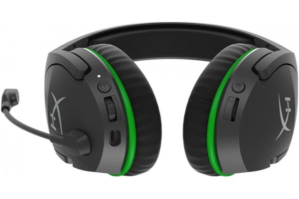 Słuchawki HYPERX Cloudx Stinger Core Nauszne Bezprzewodowe czarno-zielony