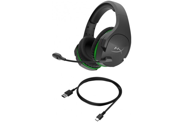 Słuchawki HYPERX Cloudx Stinger Core Nauszne Bezprzewodowe czarno-zielony