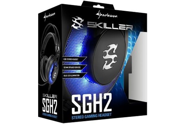 Słuchawki Sharkoon Skiller SGH2 Nauszne Przewodowe niebieski