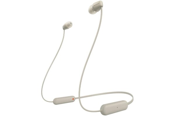 Słuchawki Sony WIC100C Dokanałowe Bezprzewodowe beżowy