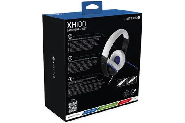 Słuchawki GIOTECK XH100 Nauszne Przewodowe czarno-niebieski
