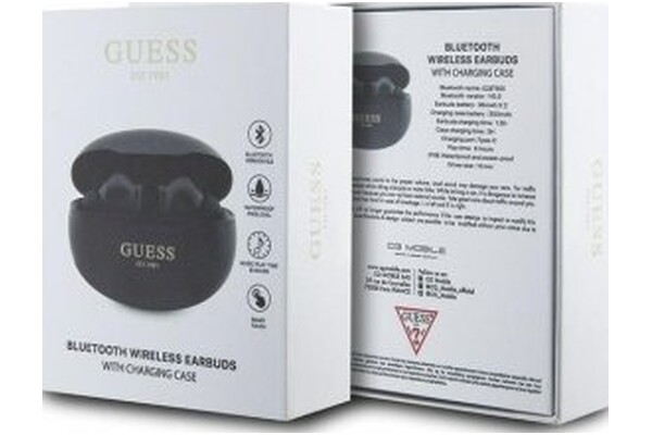 Słuchawki Guess GUE002960 Classic EST Dokanałowe Bezprzewodowe czarny
