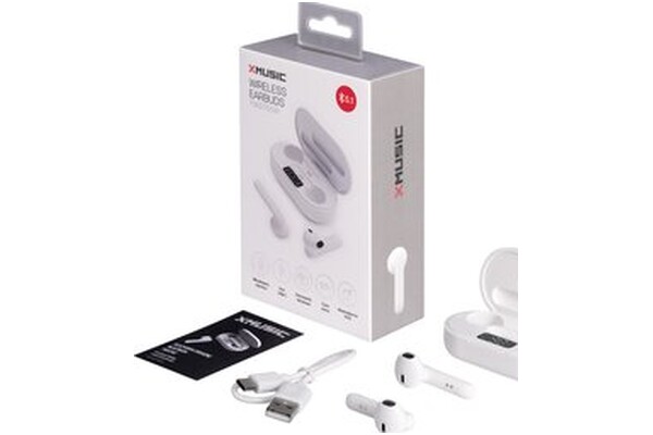 Słuchawki XMUSIC TWS750W Douszne Przewodowe biały