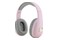 Słuchawki Hello KItty HKBHA1BKHLMP Metal Logo Oval Shape Nauszne Bezprzewodowe Różowo-szary