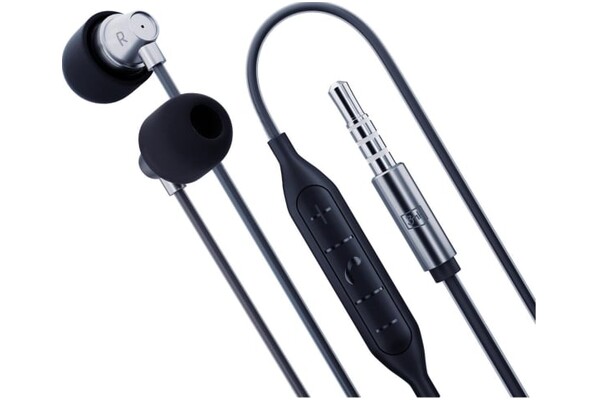 Słuchawki 3MK Słuchawki przewodowe Dokanałowe Przewodowe czarno-srebrny