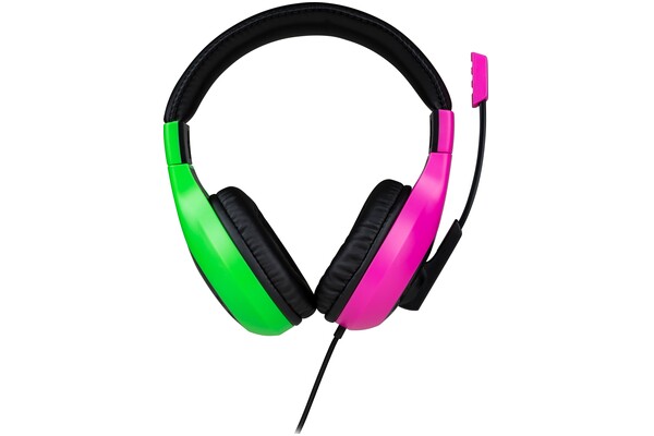 Słuchawki BigBen V1 Nauszne Przewodowe Zielono-różowy
