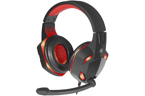 Słuchawki DEFENDER Warhead G370 Nauszne Przewodowe czarno-czerwony