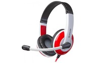 Słuchawki DEFENDER Warhead G120 Nauszne Przewodowe biało-czerwony