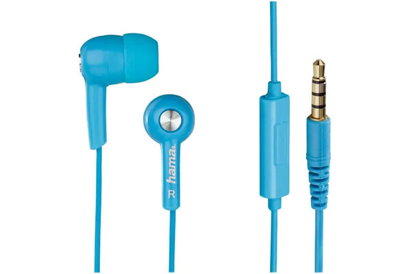 Słuchawki Hama HK2114 Dokanałowe Przewodowe niebieski