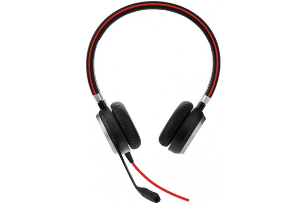 Słuchawki Jabra Evolve 40 MS Nauszne Przewodowe czarno-czerwony