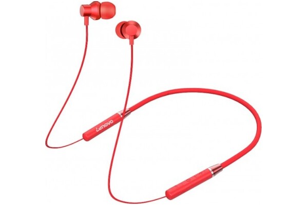 Słuchawki Lenovo HE05 Dokanałowe Bezprzewodowe czerwony