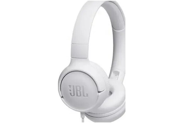 Słuchawki JBL T500 Nauszne Przewodowe biały