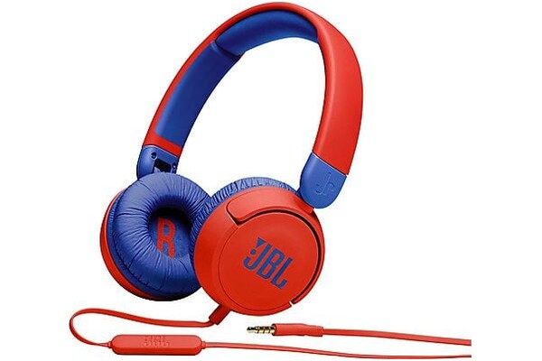 Słuchawki JBL JR310 Nauszne Przewodowe niebiesko-czerwony