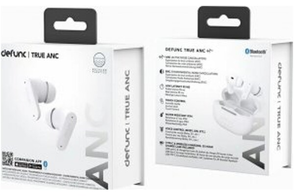 Słuchawki Defunc True Earbud ANC Douszne Bezprzewodowe biały