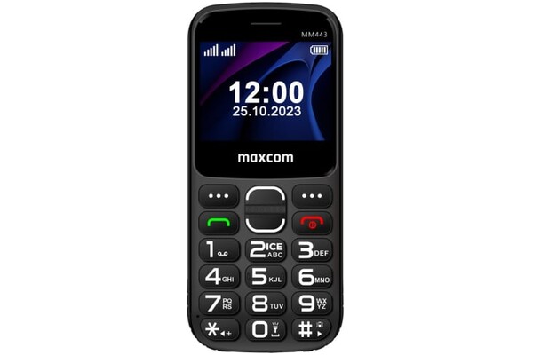 Smartfon MaxCom czarny 2.31" poniżej 0.1GB/poniżej 0.5GB
