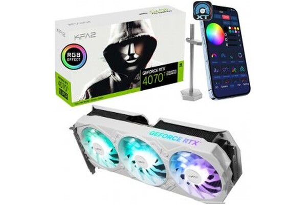 Karta graficzna KFA2 RTX 4070 Ti SUPER 1-click White EX Gamer V2 OC 16GB GDDR6X