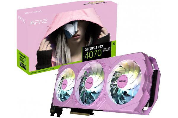 Karta graficzna KFA2 RTX 4070 SUPER 1-click Pink EX Gamer OC 12GB GDDR6X