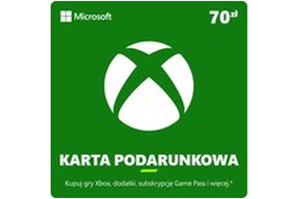 Kod podarunkowy 70 PLN Xbox (One/Series S/X)