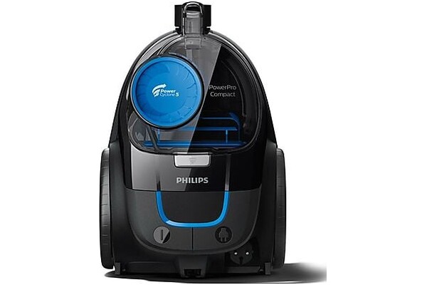 Odkurzacz Philips FC933109 PowerPro Compact tradycyjny z pojemnikiem czarno-niebieski