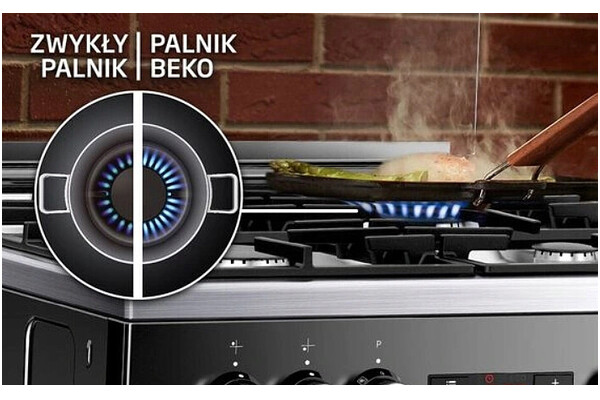 Kuchnia Beko FSS52020DW płyta gazowa, piekarnik elektryczny