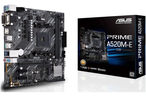 Płyta główna ASUS A520M-E CSM Prime Socket AM4 AMD A520 DDR4 microATX