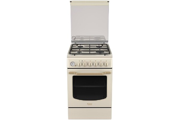 Kuchnia Hotpoint HT5GM4AFCOWEE płyta gazowa, piekarnik elektryczny
