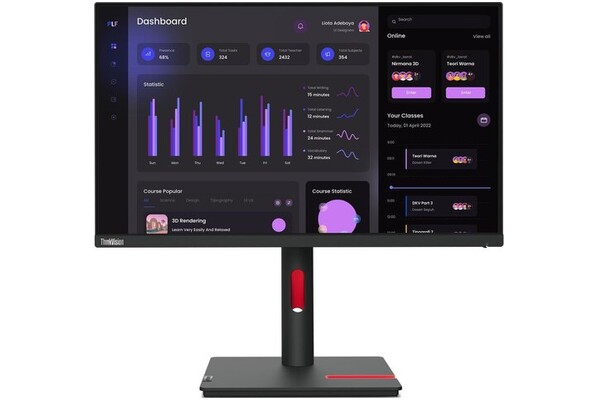 Monitor 23.8" Lenovo ThinkVision T24i-30 czarny