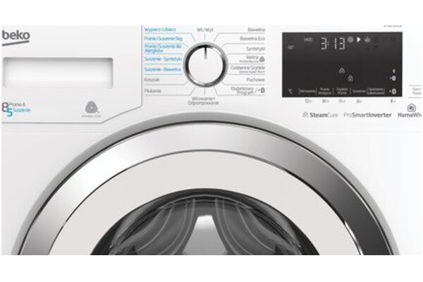 Pralko-suszarka Beko HTV8732XCW SteamCure 8.0kg 1400obr./min
