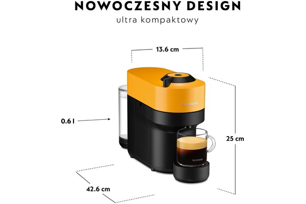 Ekspres De’Longhi Vertuo Pop ENV90Y kapsułkowy czarno-żółty