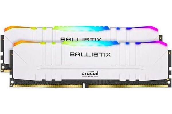 Pamięć RAM Crucial Ballistix White RGB 16GB DDR4 3200MHz Z radiatorem 1.35V 16CL