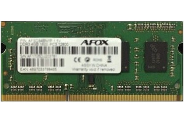 Pamięć RAM AFOX AFSD38BK1L 8GB DDR3 1600MHz 1.35V 11CL