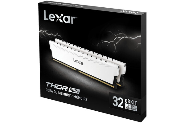Pamięć RAM Lexar Thor White 32GB DDR4 3600MHz Z radiatorem 1.35V 18CL