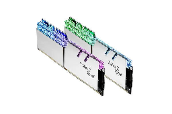 Pamięć RAM G.Skill Trident Z Royal Silver RGB 32GB DDR4 3600MHz Z radiatorem 1.35V 16CL