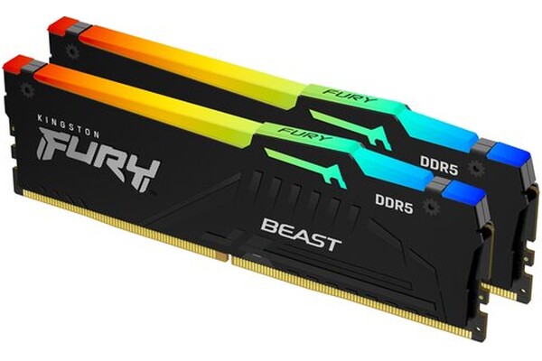 Pamięć RAM Kingston Fury Beast RGB 16GB DDR5 6000MHz Z radiatorem 1.35V 40CL