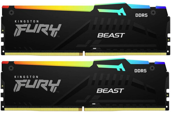 Pamięć RAM Kingston Fury Beast RGB 64GB DDR5 5200MHz Z radiatorem 40CL
