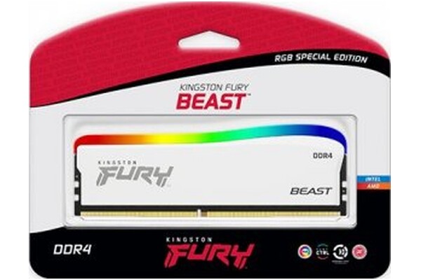 Pamięć RAM Kingston Fury Beast RGB KF432C16BWA16 16GB DDR4 3200MHz Z radiatorem 1.35V 16CL