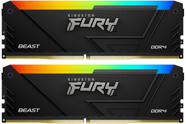 Pamięć RAM Kingston Fury Beast RGB KF436C18BB2AK232 32GB DDR4 3200MHz Z radiatorem 1.35V 18CL